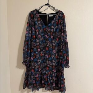 5/$55 !! 🔥 Estelle Multicolor Paisley Long Sleeve Dress